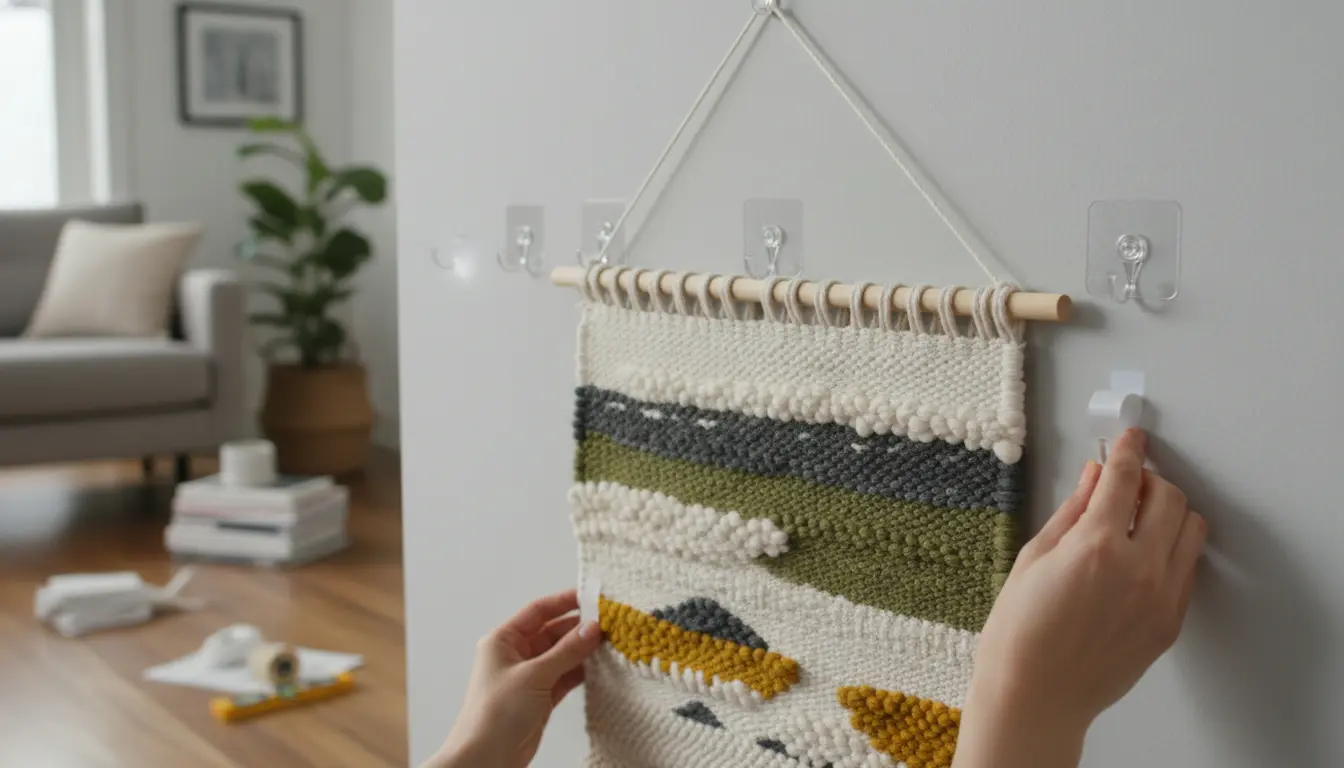 Wandkleed ophangen zonder boren