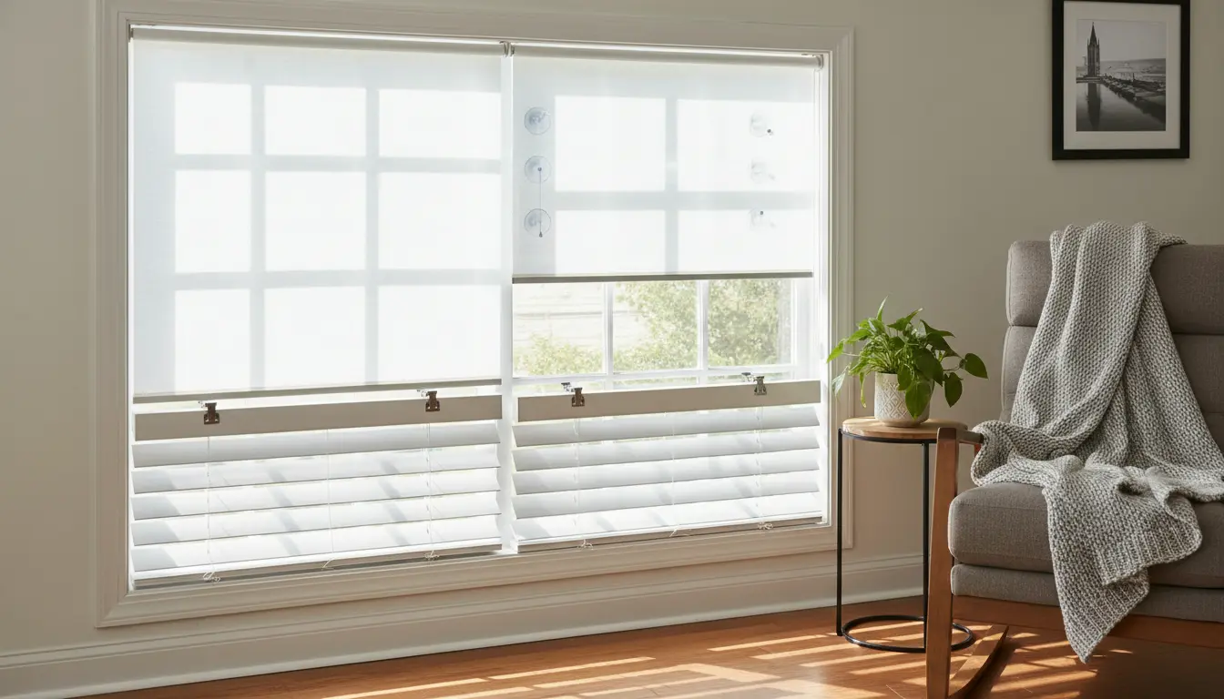 Tijdelijke raambekleding zonder boren