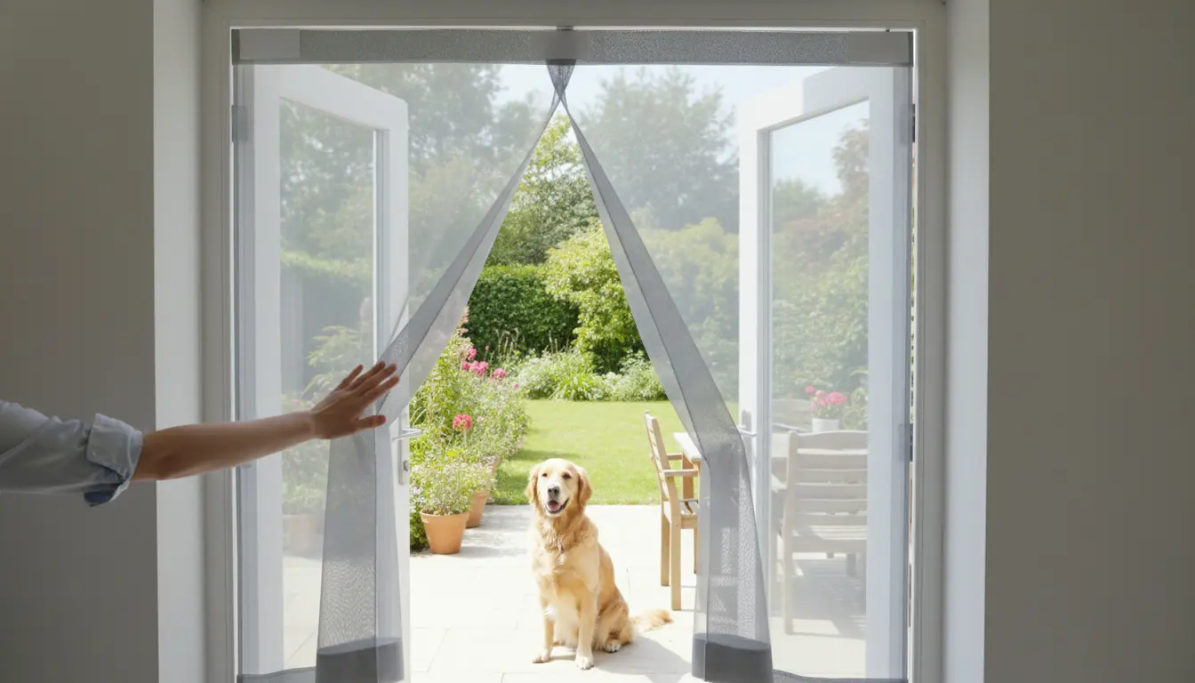 Vliegengordijn zonder boren