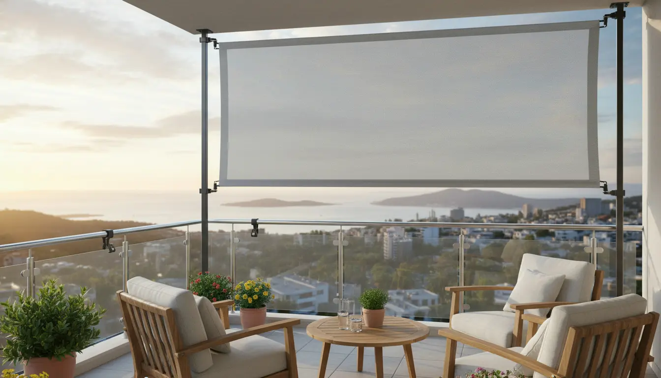 Windscherm balkon zonder boren