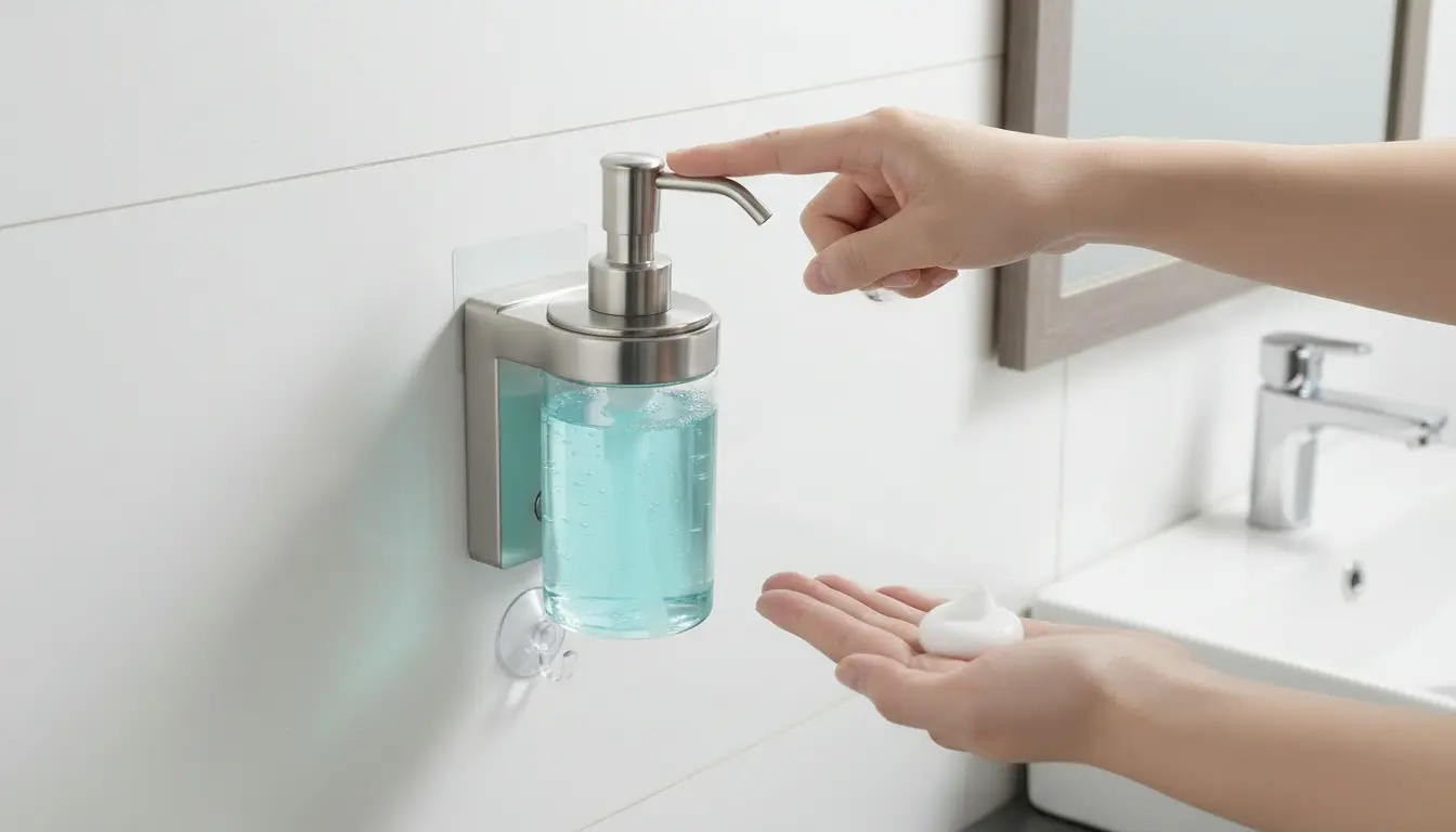 Zeepdispenser wand zonder boren