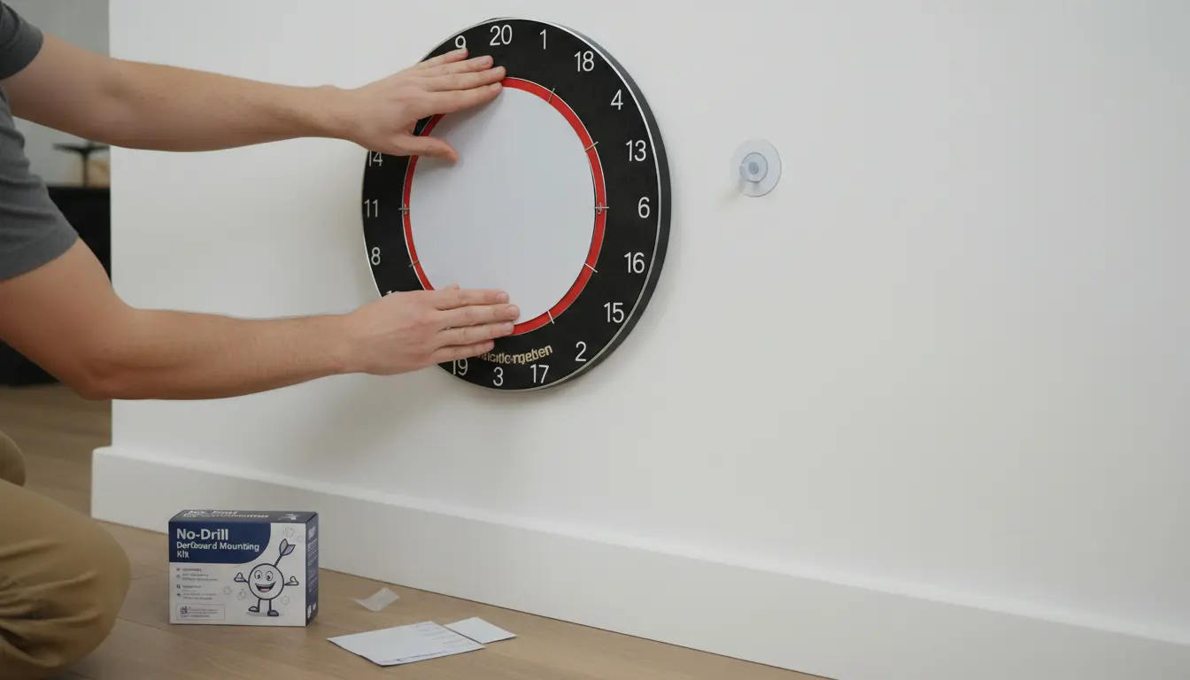 Dartbord ophangen zonder boren