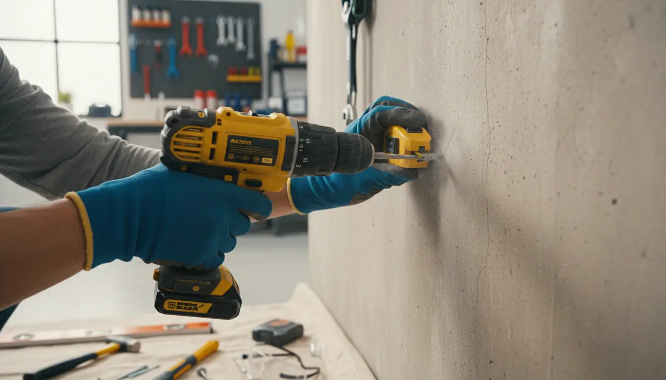 Gaten boren in muur