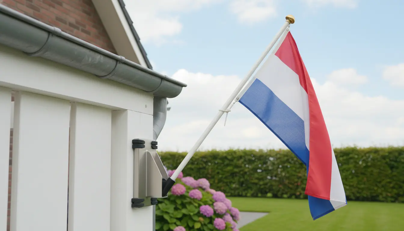 Vlaggenstokhouder zonder boren