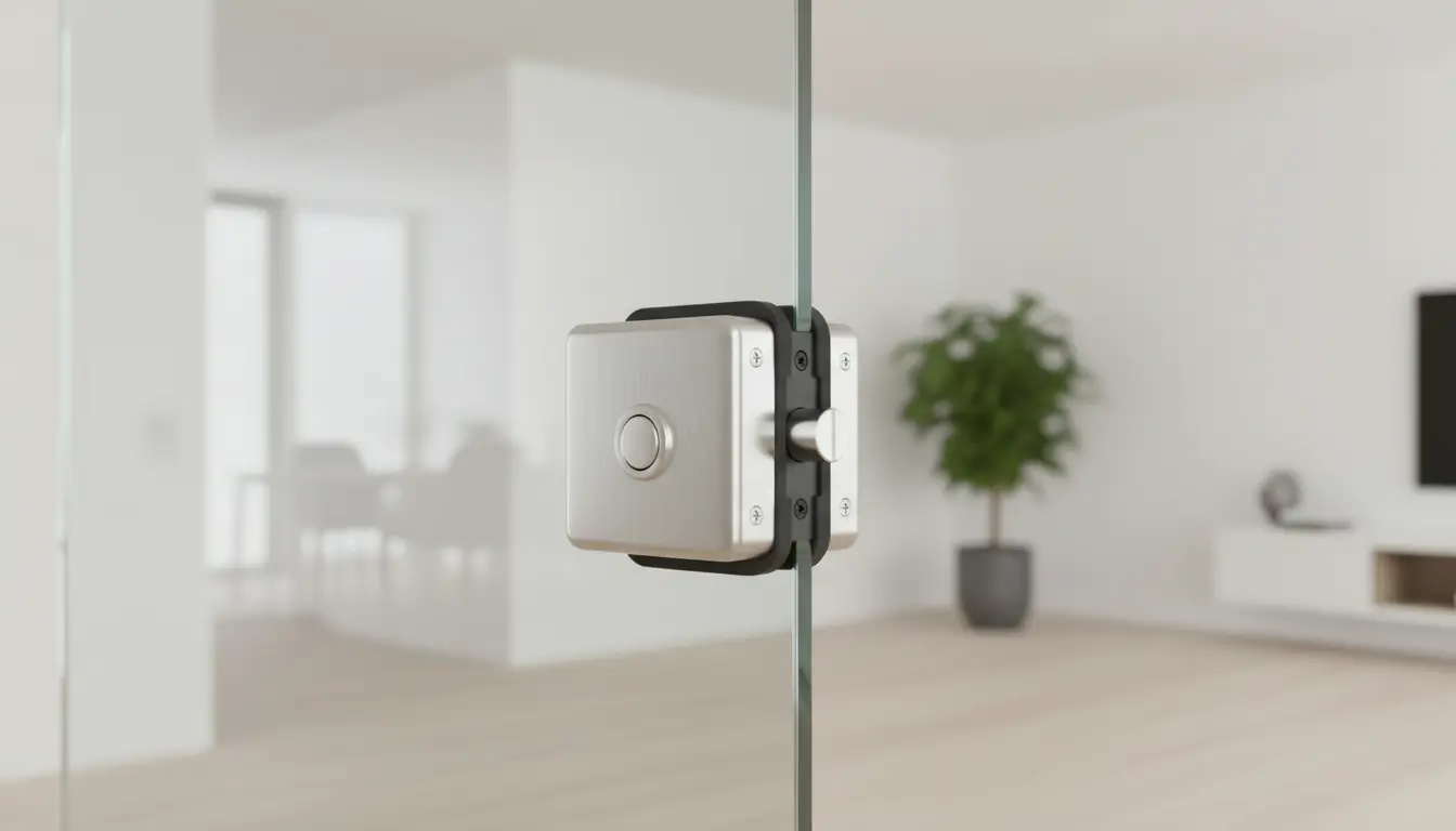 Slot glazen deur zonder boren