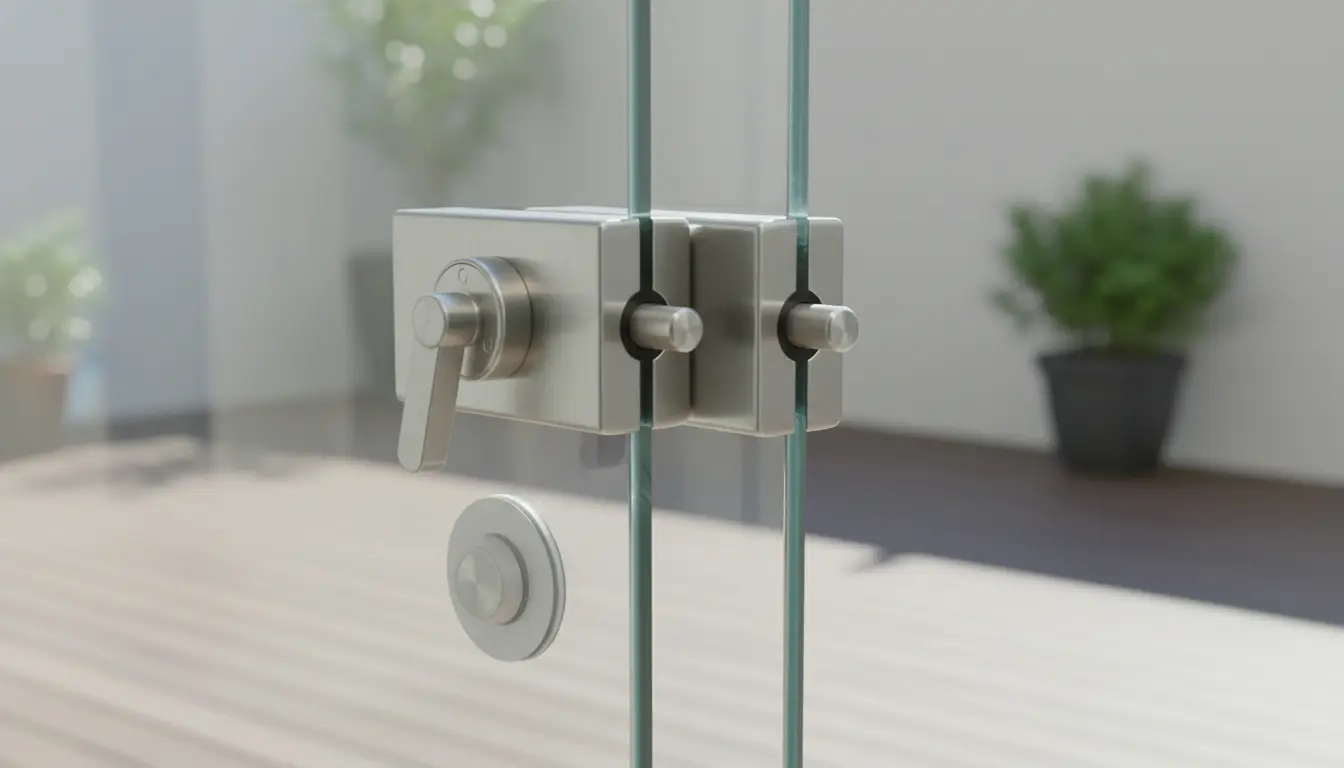 Slot glazen schuifwand zonder boren