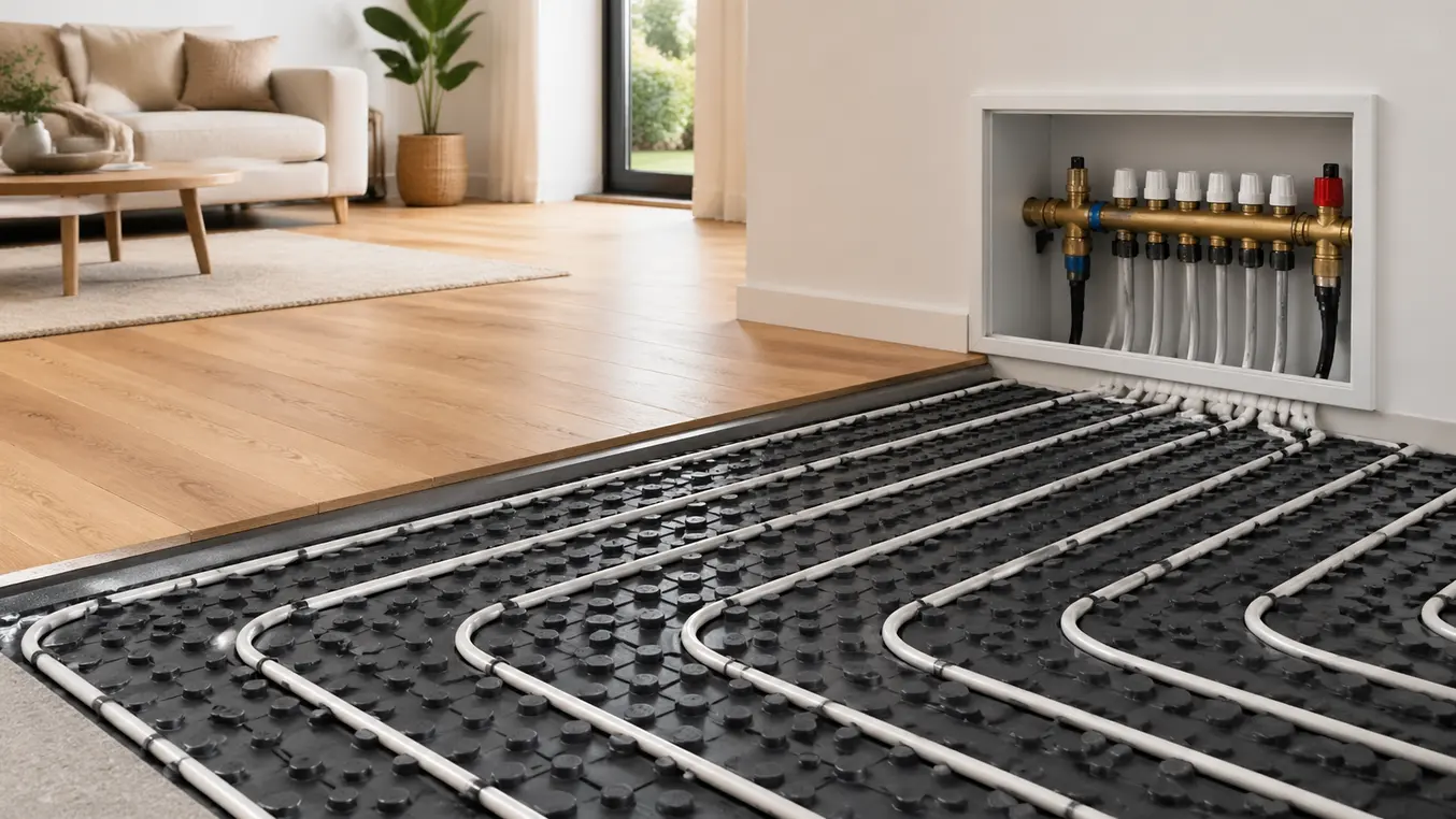 Vloerverwarming zonder frezen