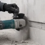 Haakse slijper muur frezen